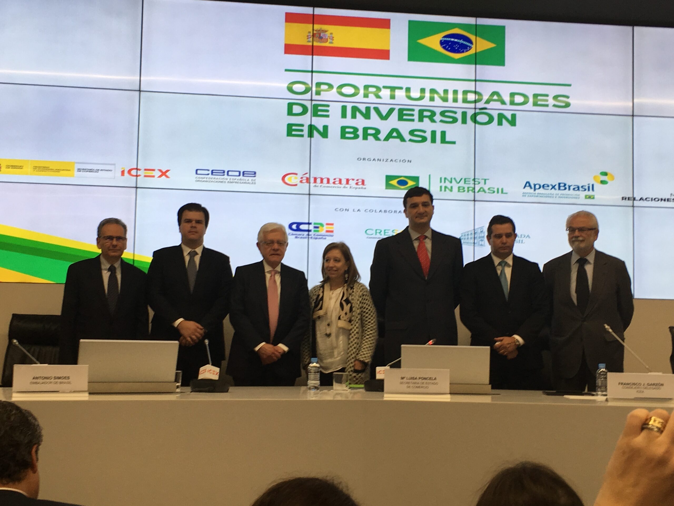 La  delegación brasileña comenzó su visita a Madrid…