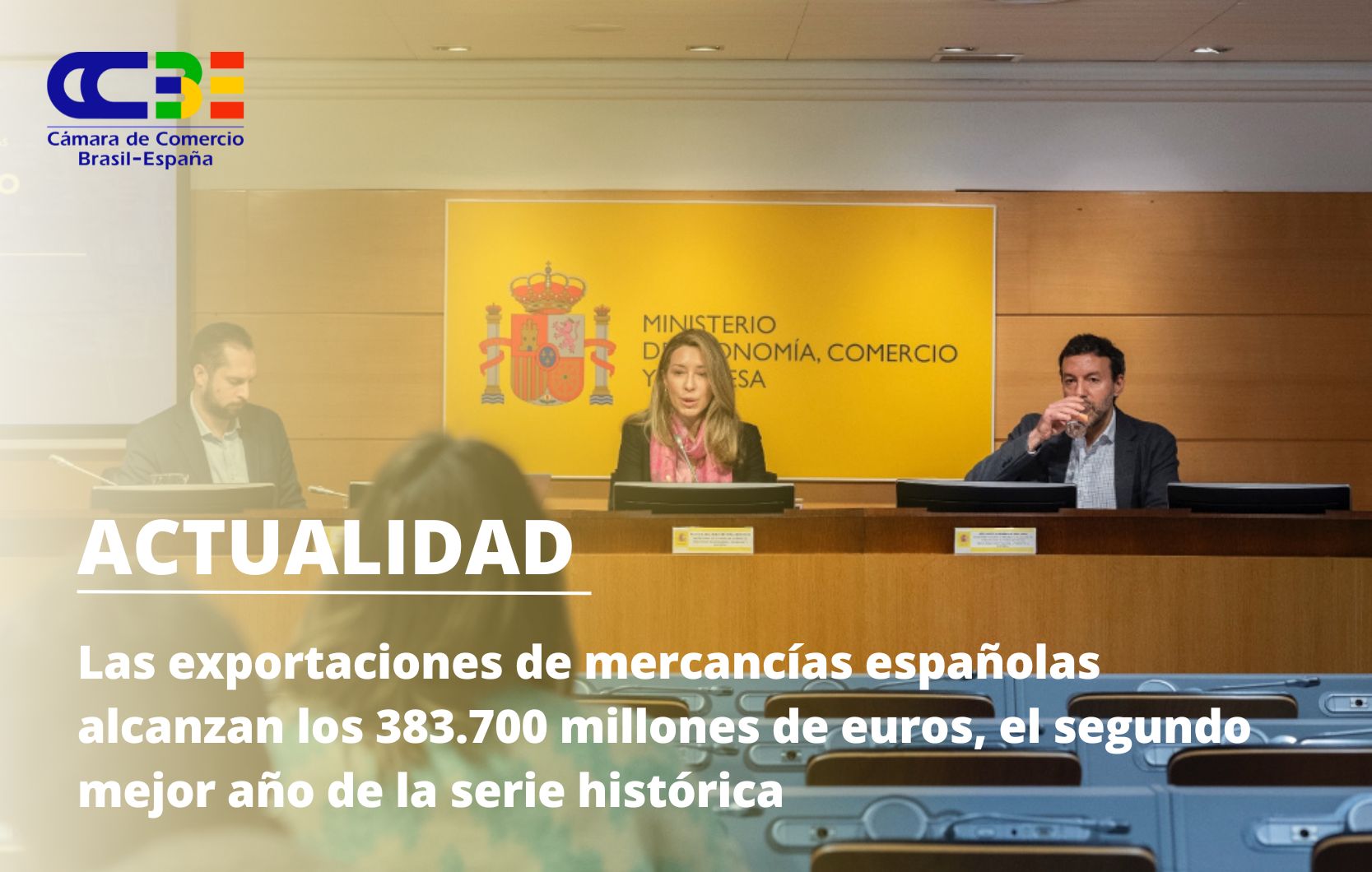 Las exportaciones de mercancías españolas alcanzan los 383.700 millones de euros, el segundo mejor año de la serie histórica