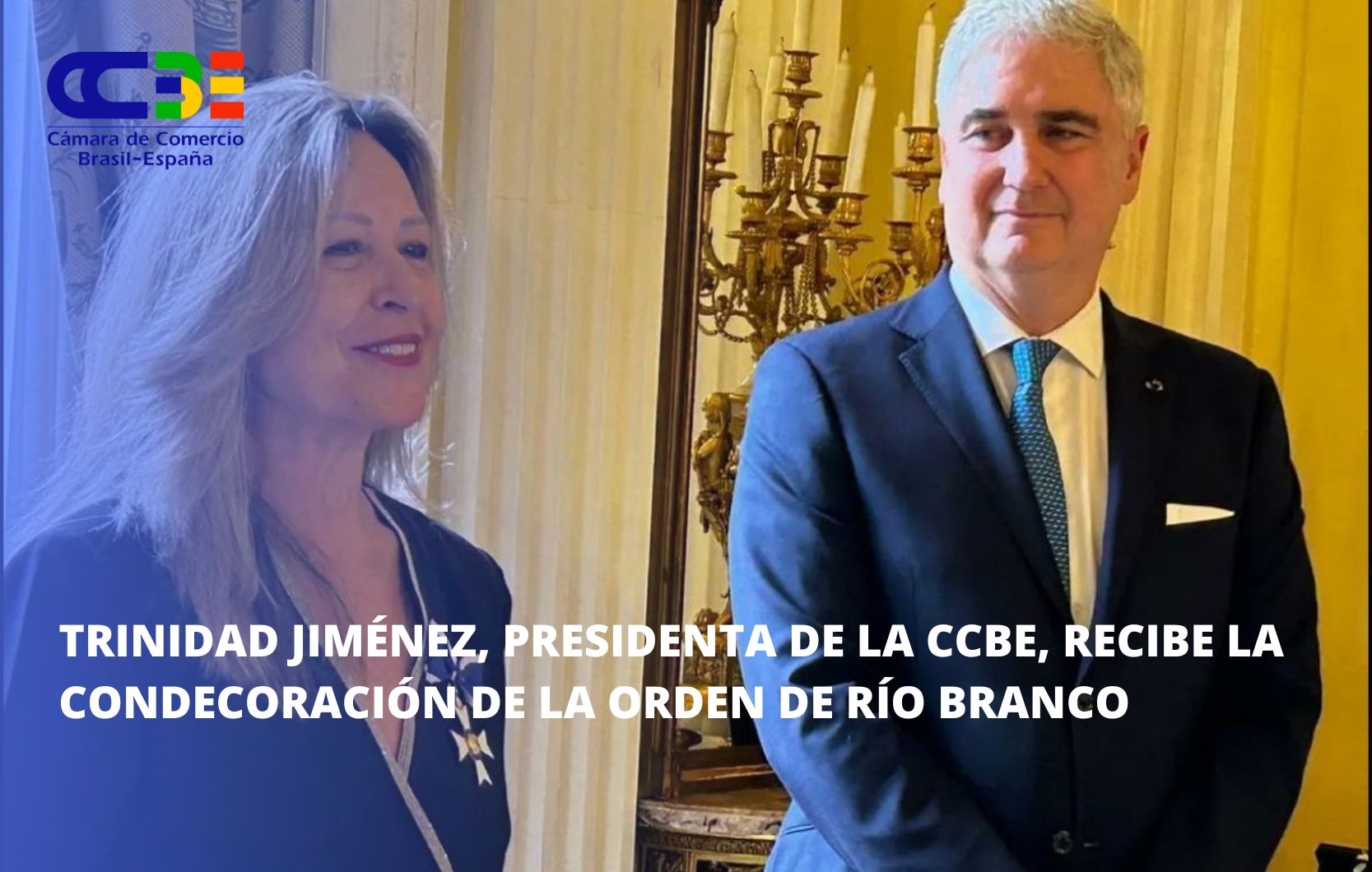 Trinidad Jiménez, presidenta de la CCBE, recibe la condecoración de la Orden de Río Branco