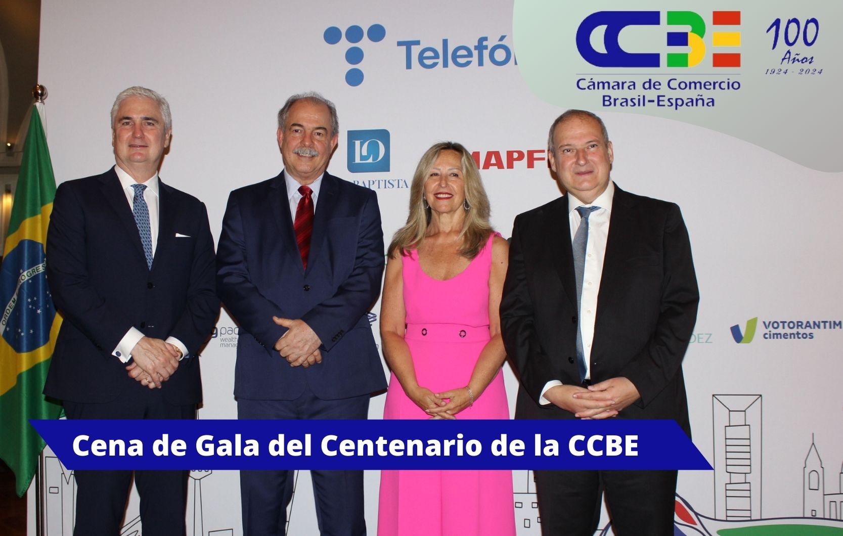 La Cámara de Comercio Brasil-España celebra su centenario con una Cena de Gala