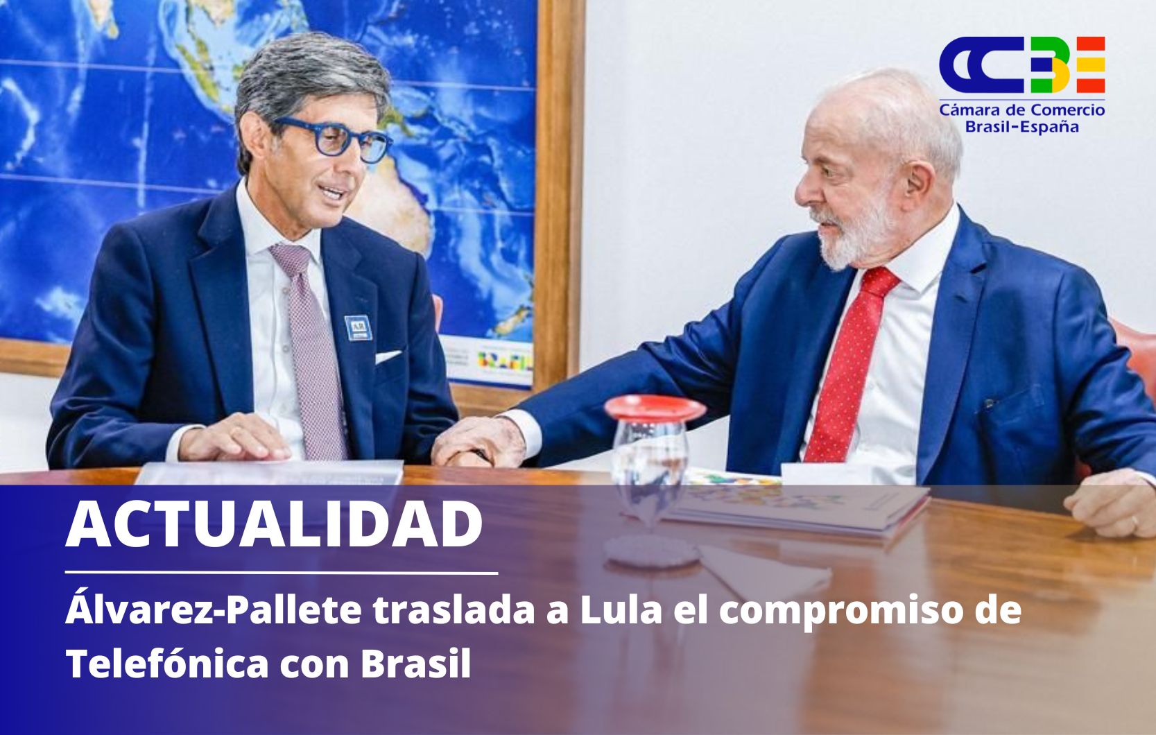 Álvarez-Pallete traslada a Lula el compromiso de Telefónica con Brasil
