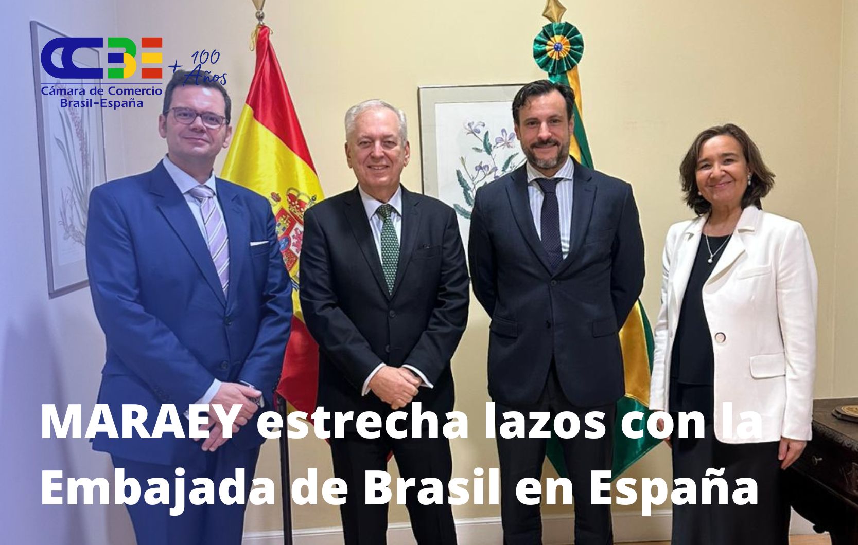 El Embajador de Brasil recibe al CEO de MARAEY y a la dirección de la CCBE