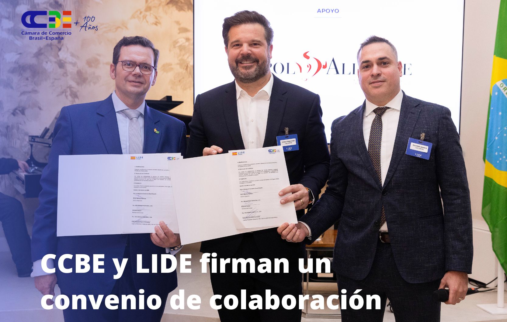 CCBE y LIDE se unen para fomentar las relaciones empresariales entre Brasil y España